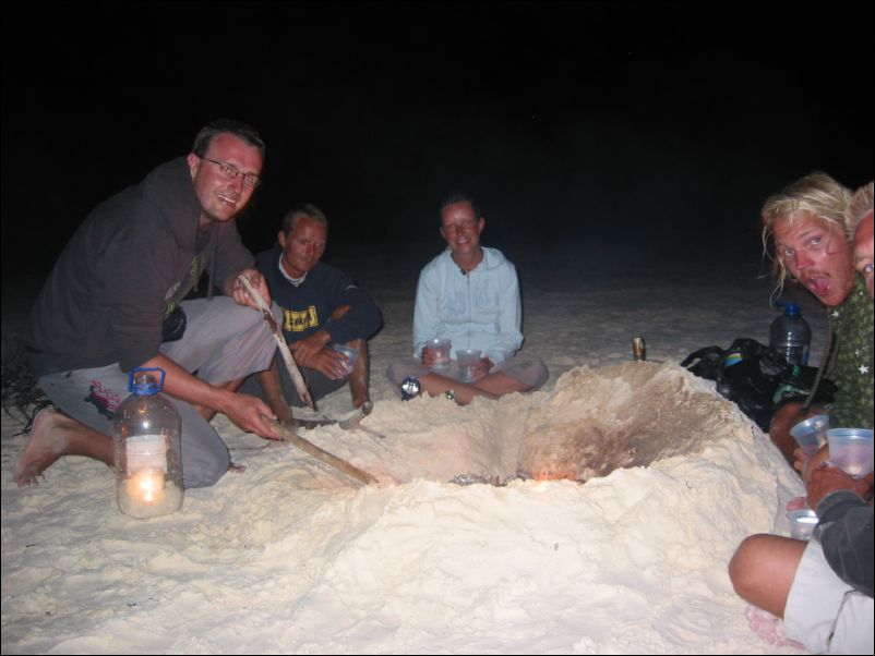 Grilling på stranden